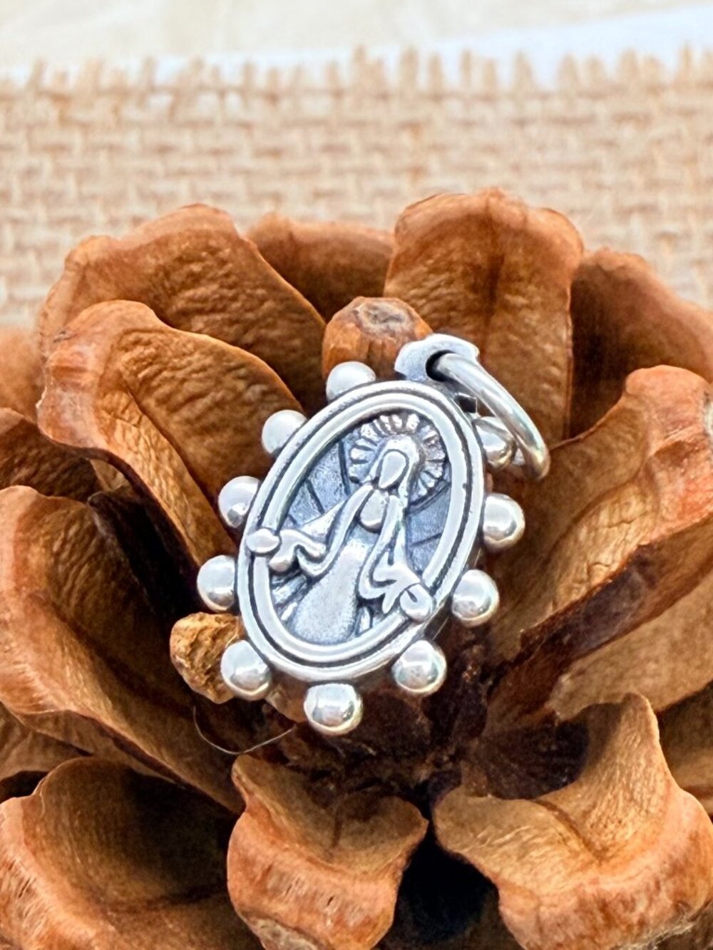 James Avery Virgin Mary Charm Sterling Silver Religious Faith Charm